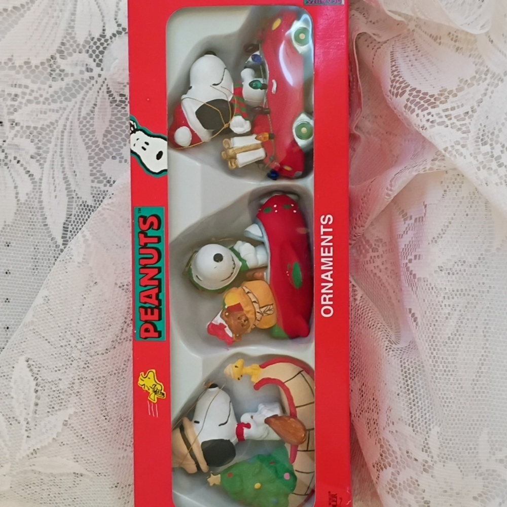 3 KURT S ADLER PEANUTS SNOOPY CHRISTMAS ORNAMENTS